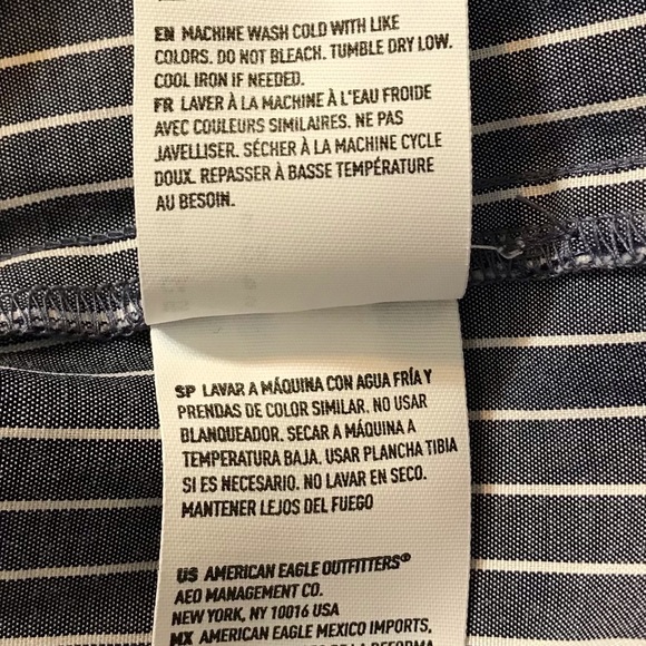 AMERICAN EAGLE Off Shoulders Striped Embroidered Floral Top Size Small - Picture 11 of 11